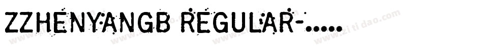 zZhenyangb regular字体转换